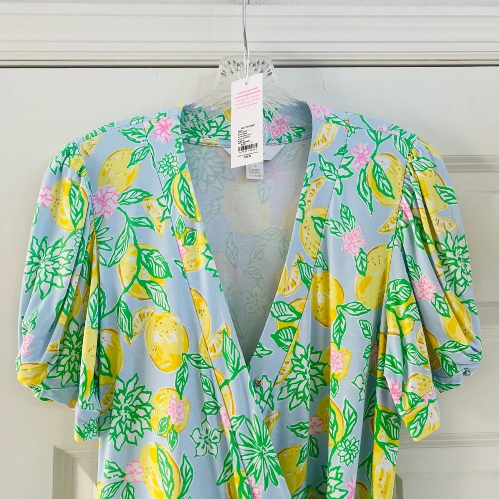 Lilly Pulitzer Sailynn Short Sleeve Romper.  NWOT.  Large. - Picture 3 of 4